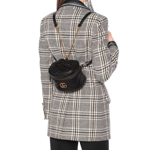 Gucci GG Marmont Matelasse Mini Backpack in Black NEW WITH DUSTBAG main image 8